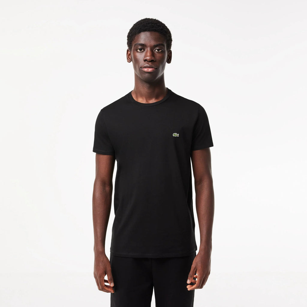 Lacoste Men’s Pima Cotton T-Shirt – Black 031 | Regular Fit
