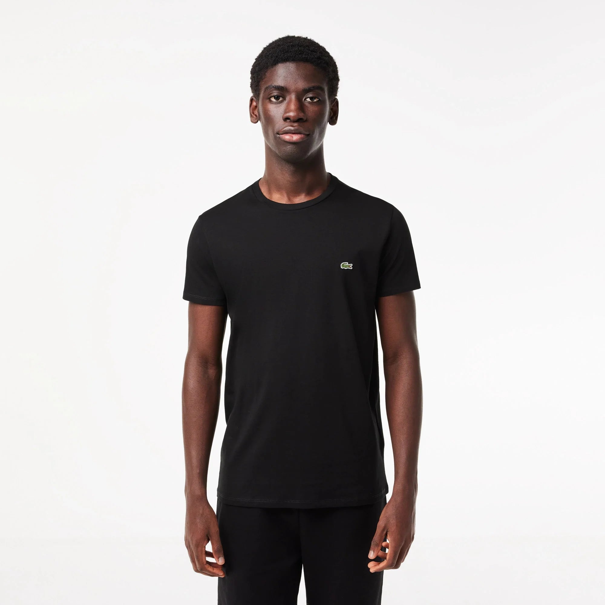Lacoste Men’s Pima Cotton T-Shirt – Black 031 | Regular Fit