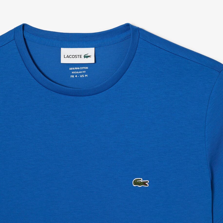 Lacoste (Men's Crew Neck Pima Cotton Jersey Blue T-Shirt)
