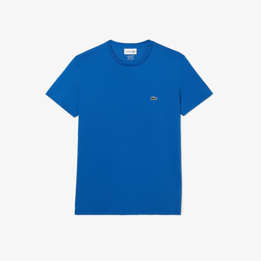 Lacoste (Men's Crew Neck Pima Cotton Jersey Blue T-Shirt)