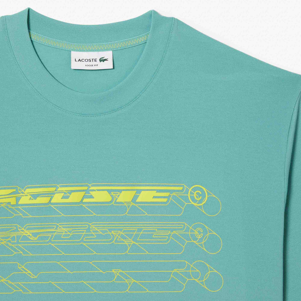 Lacoste (Men's Green loose fit organic cotton t-shirt)