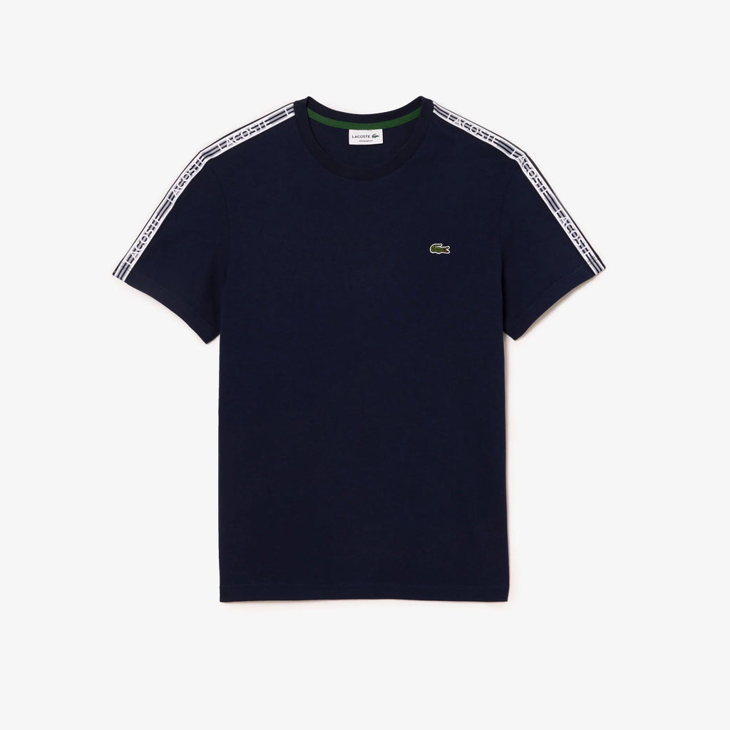 Lacoste (Men's navy regular fit logo stripe t-shirt)