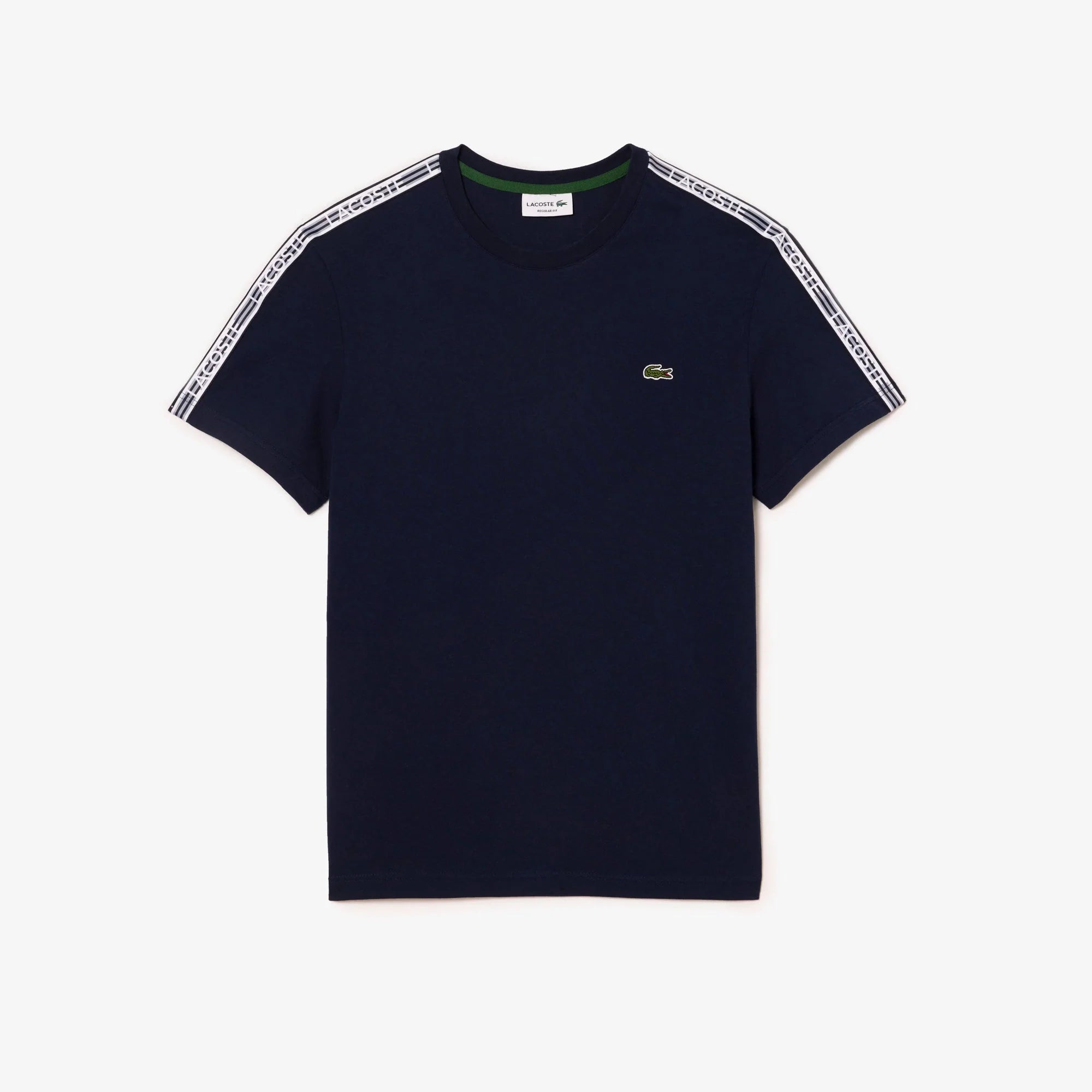 Lacoste (Men's navy regular fit logo stripe t-shirt)