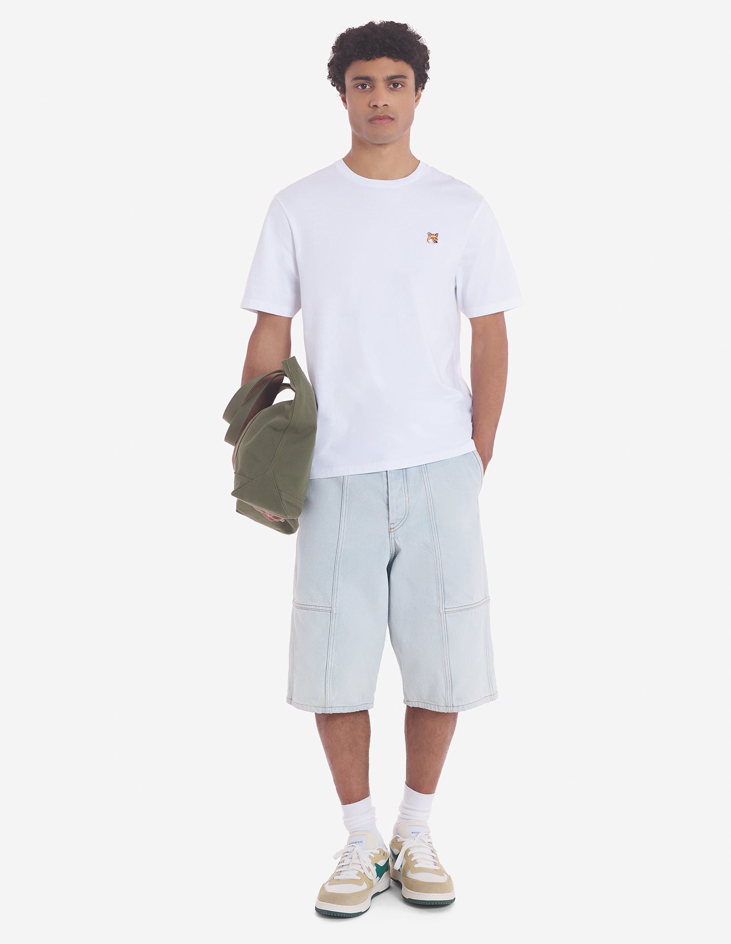 Men's Fox Head Patch Regular Tee Shirt White