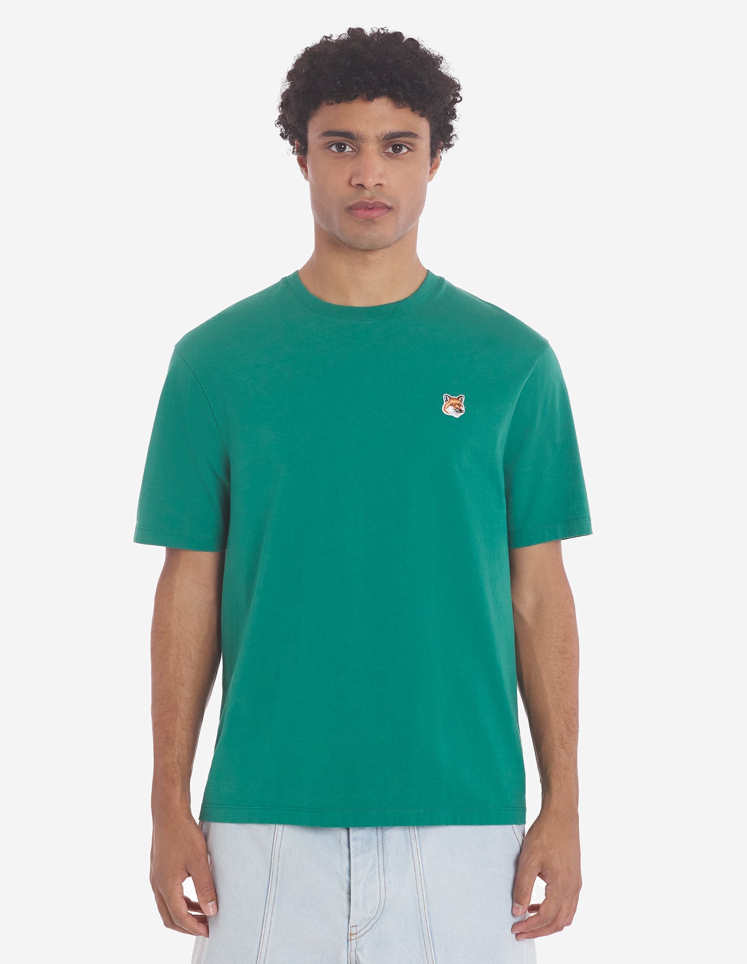 Men's Fox Head Patch Regular Tee Shirt Pine