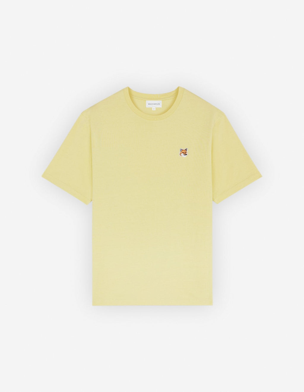 Men's Fox Head Patch Regular Tee Shirt Chalk Yellow