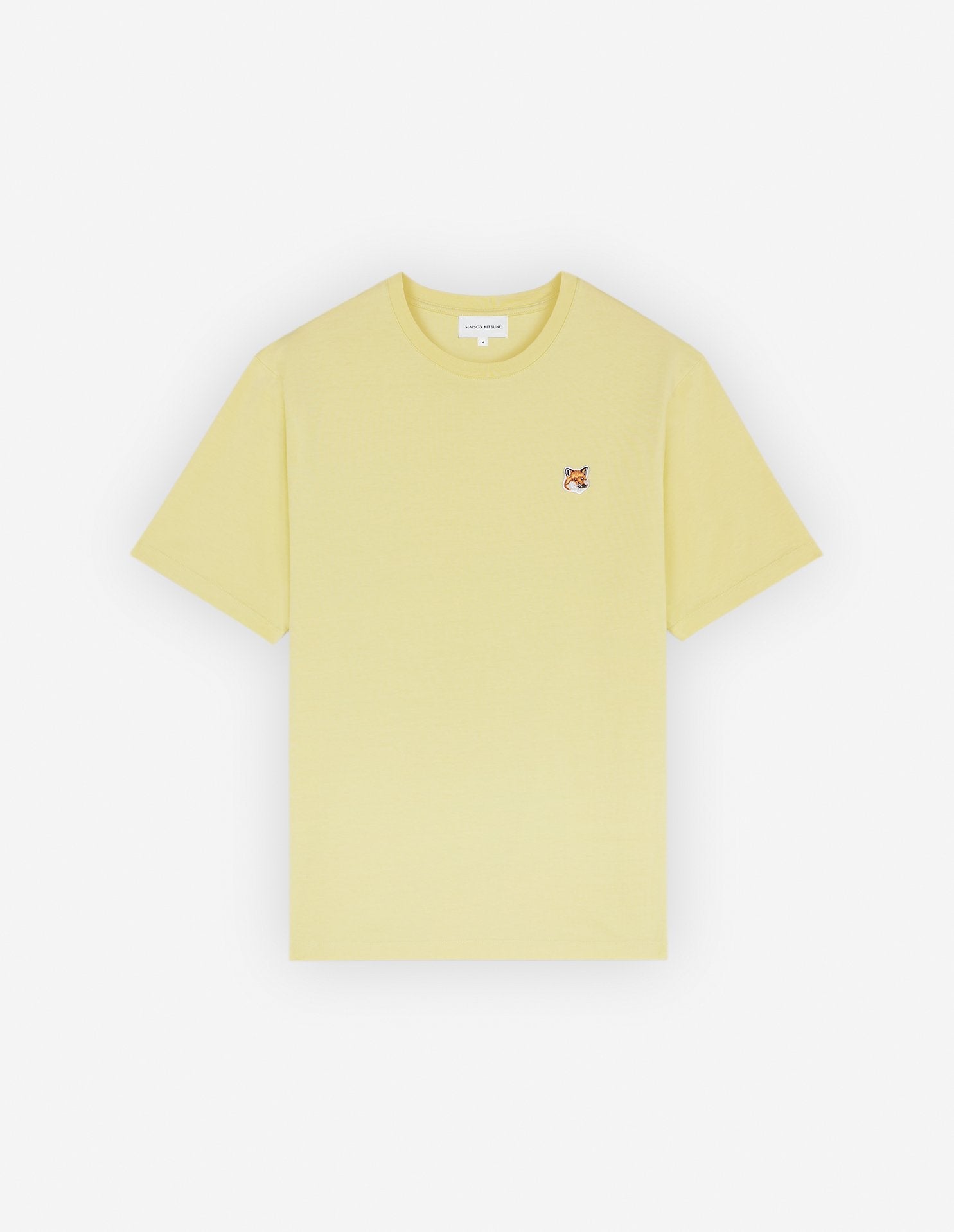 Men's Fox Head Patch Regular Tee Shirt Chalk Yellow