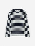 Fox Head Patch Regular Marin Tee Shirt Navy Stripes