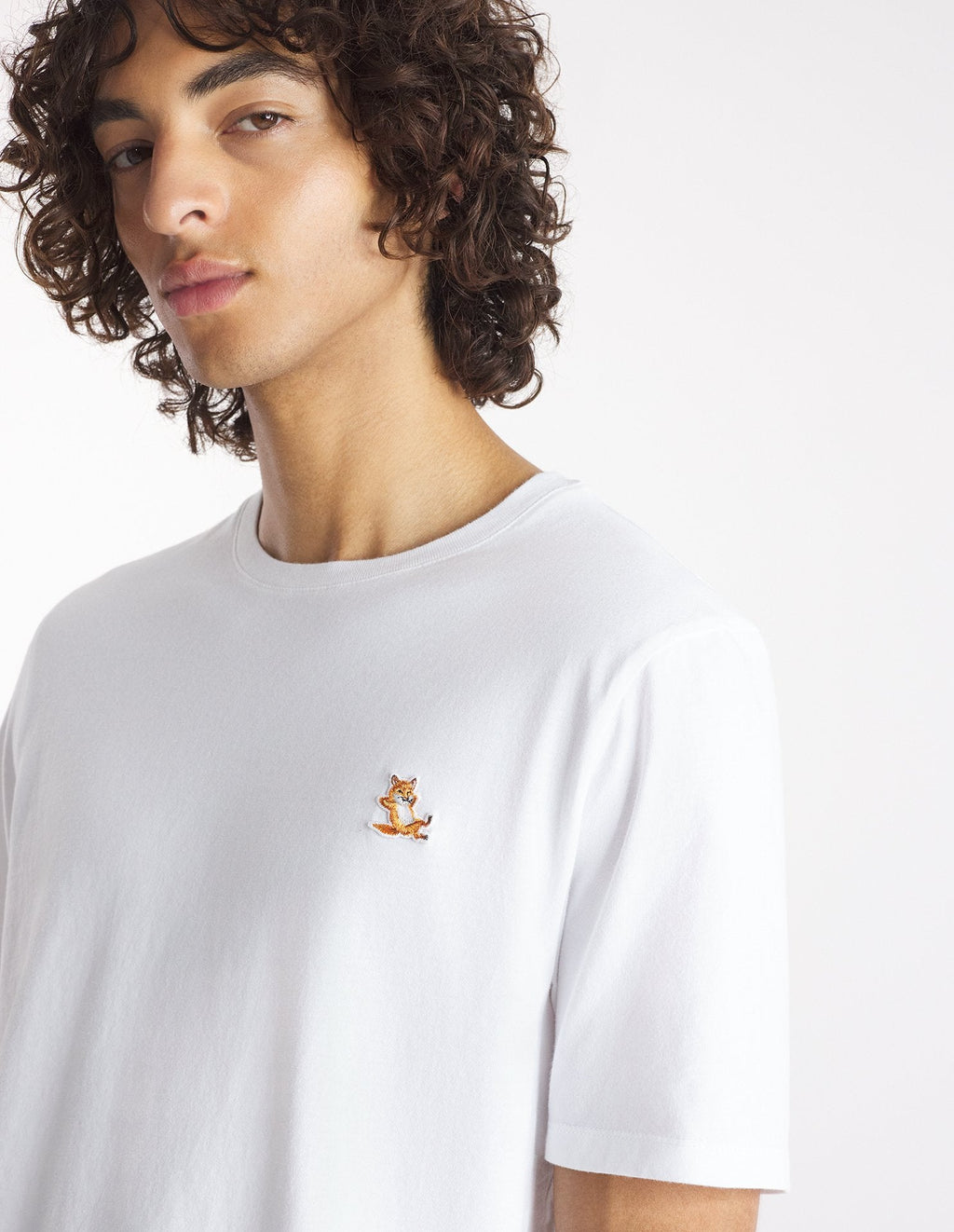 Chillax Fox Patch Regular Tee Shirt White