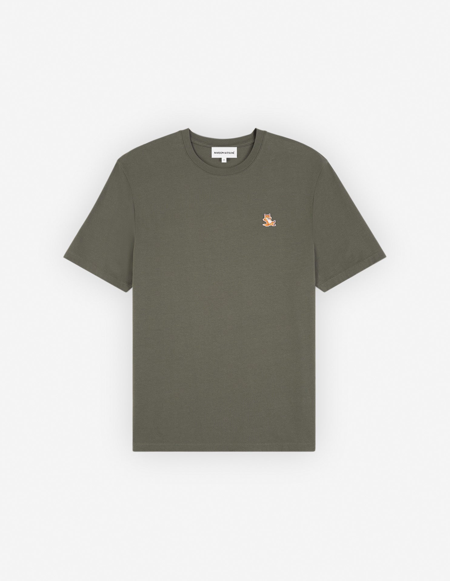 Chillax Fox Patch Regular Tee Shirt Military Green
