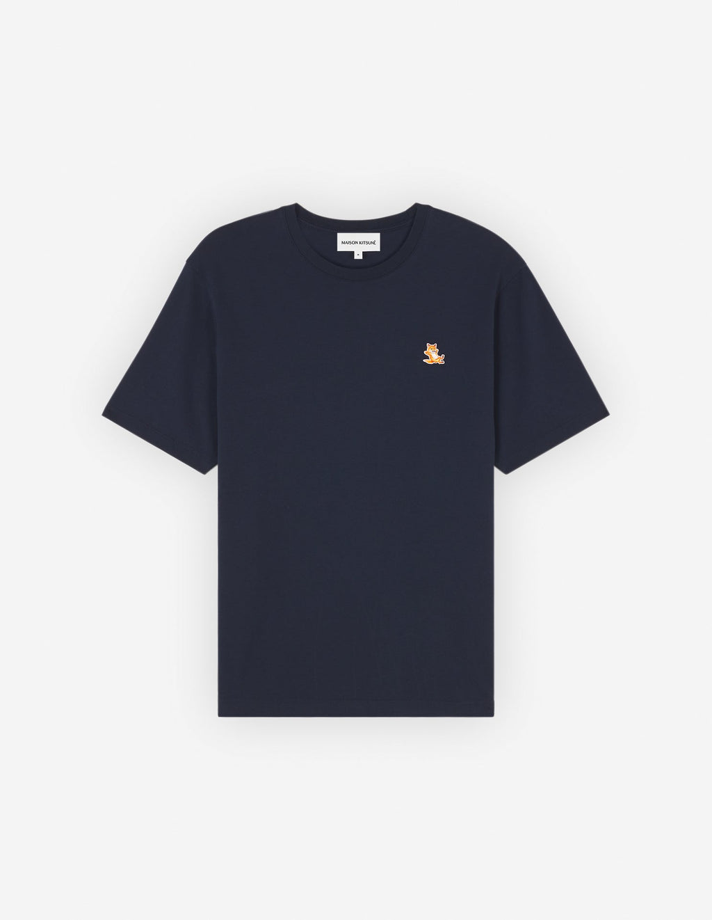 Chillax Fox Patch Regular Tee Shirt Ink Blue