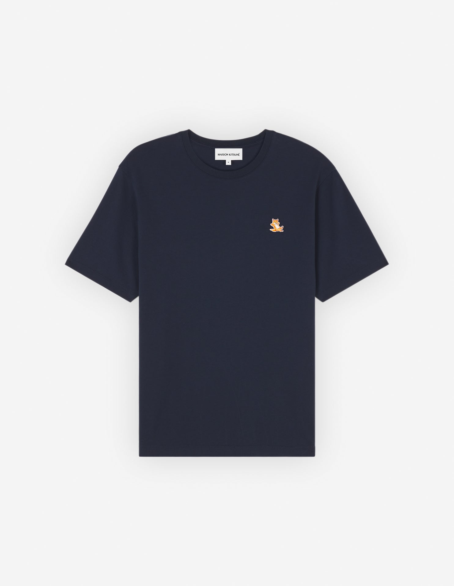 Chillax Fox Patch Regular Tee Shirt Ink Blue