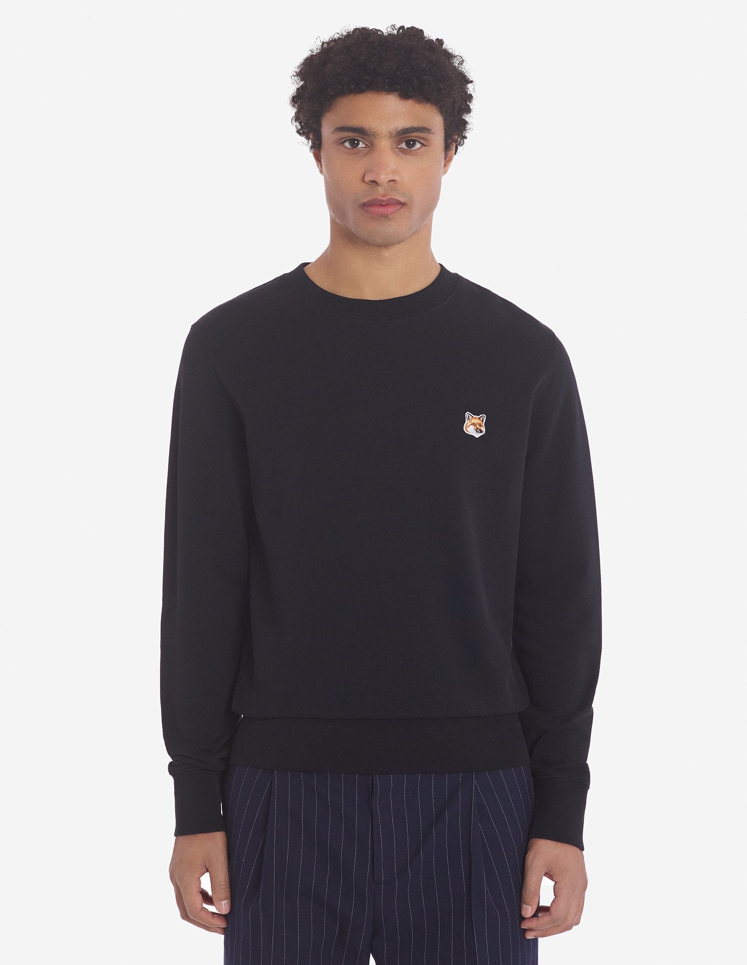 Men's Fox Head Patch Regular Sweatshirt Black