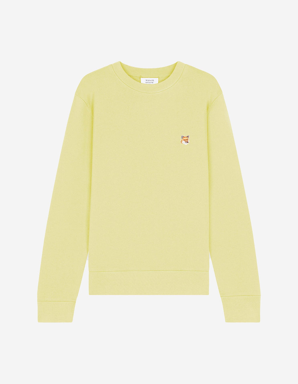 Men's Fox Head Patch Regular Sweatshirt Chalk Yellow