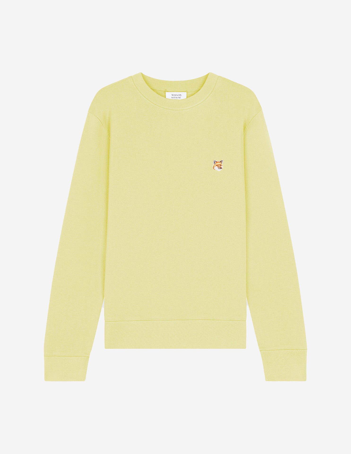Men's Fox Head Patch Regular Sweatshirt Chalk Yellow