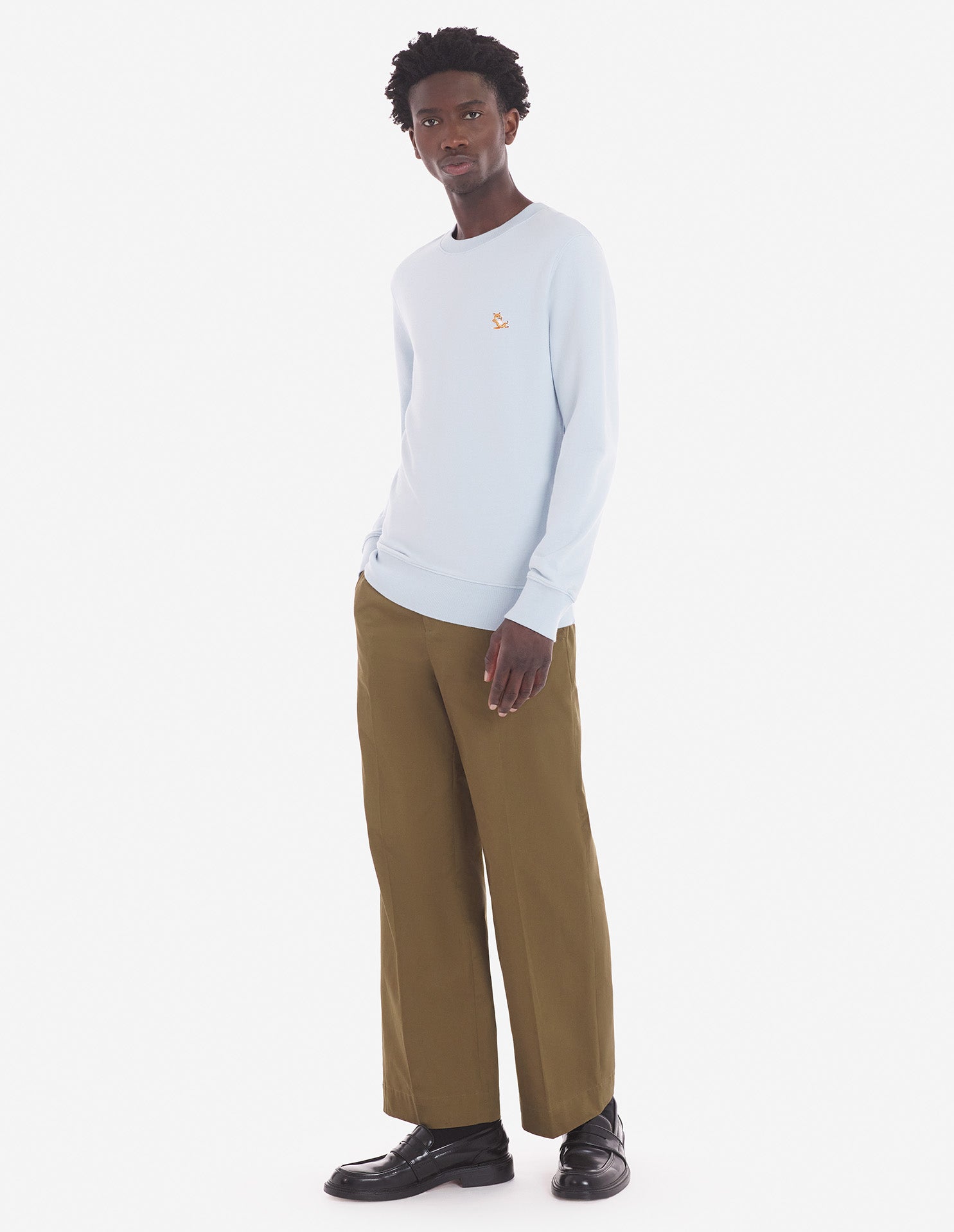 Men's Chillax Patch Regular Sweatshirt Sky Blue