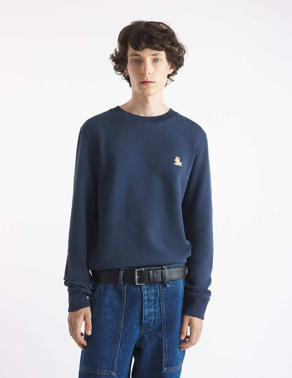 Men's Chillax Patch Regular Sweatshirt Ink Blue