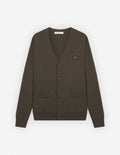 Bold Fox Head Patch Regular Cardigan Khaki