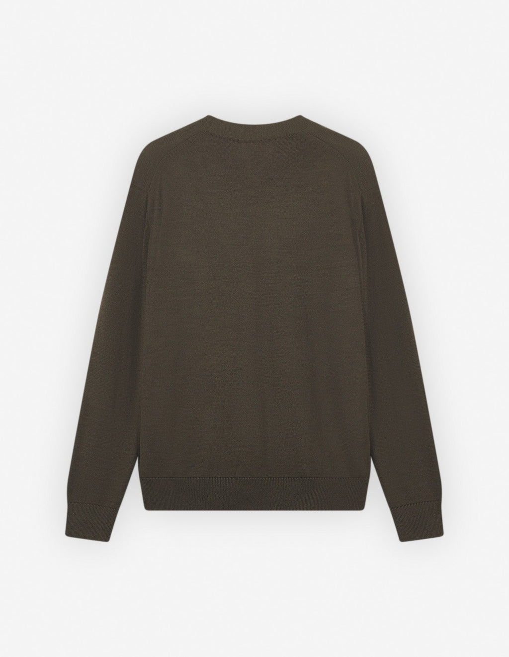 Bold Fox Head Patch Regular Cardigan Khaki