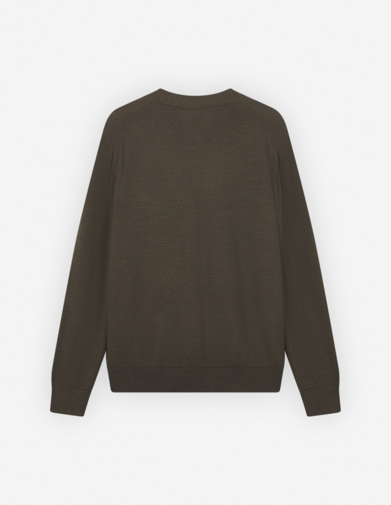 Bold Fox Head Patch Regular Cardigan Khaki
