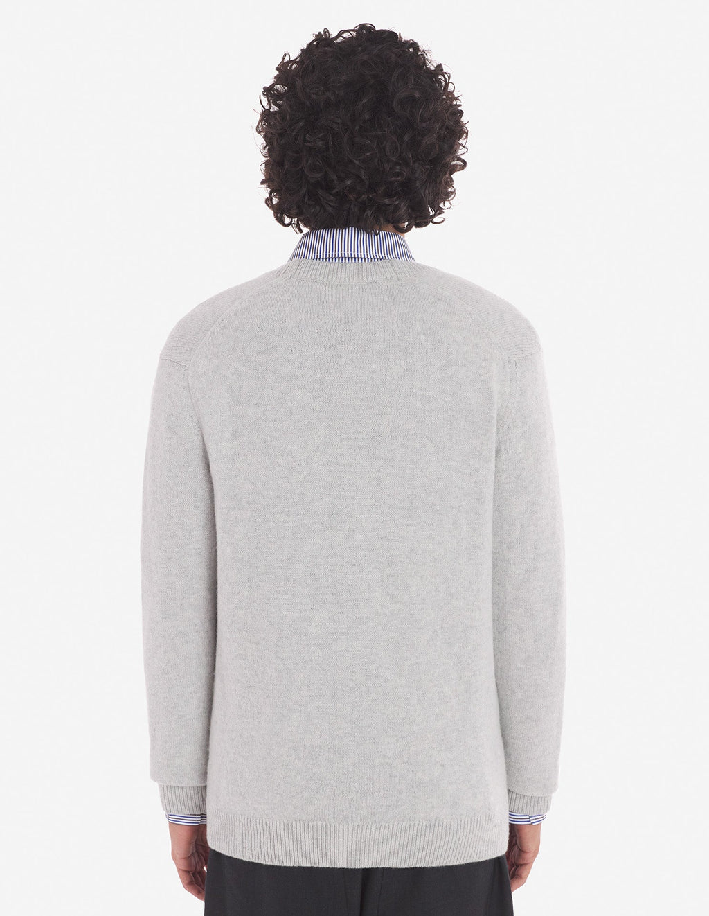 Baby Fox Patch Regular Cardigan Light Grey Melange