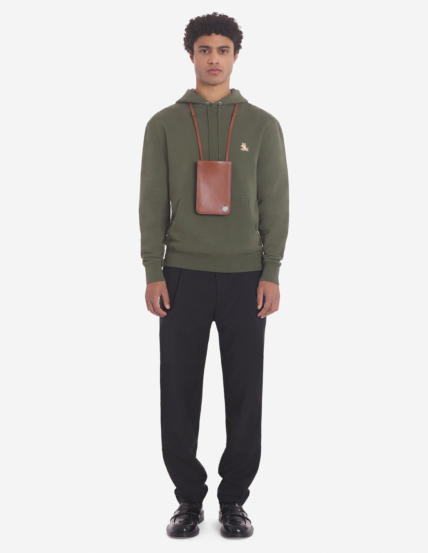 Chillax Patch Regular Hoodie Military Green