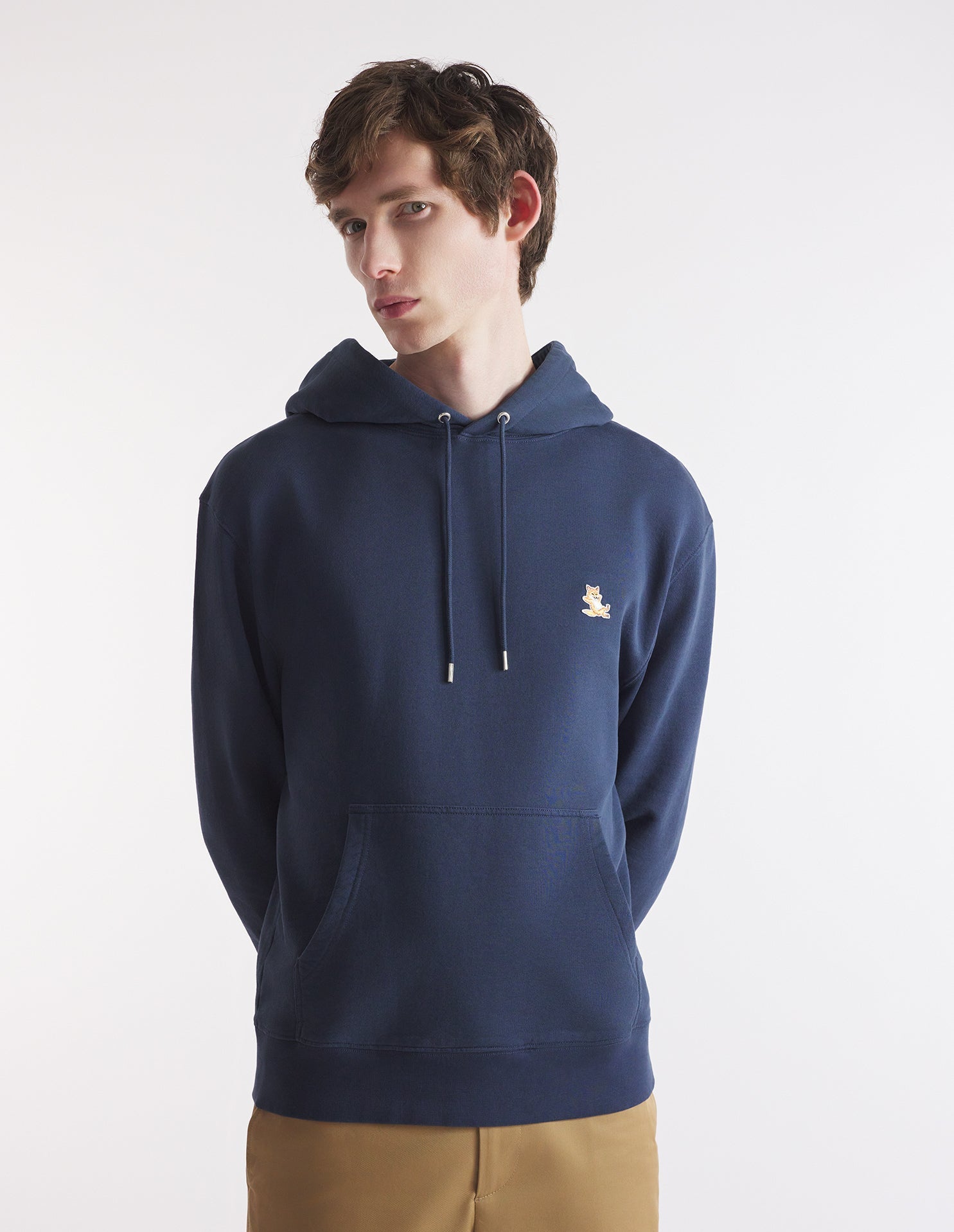 Men's Chillax Patch Regular Hoodie Eclipse Blue