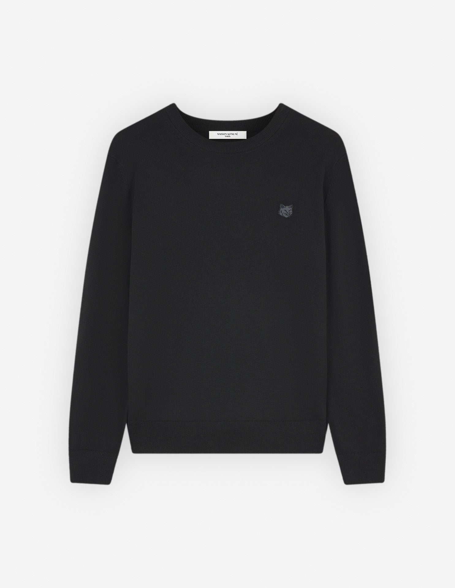 Bold Fox Head Patch Regular Jumper Black
