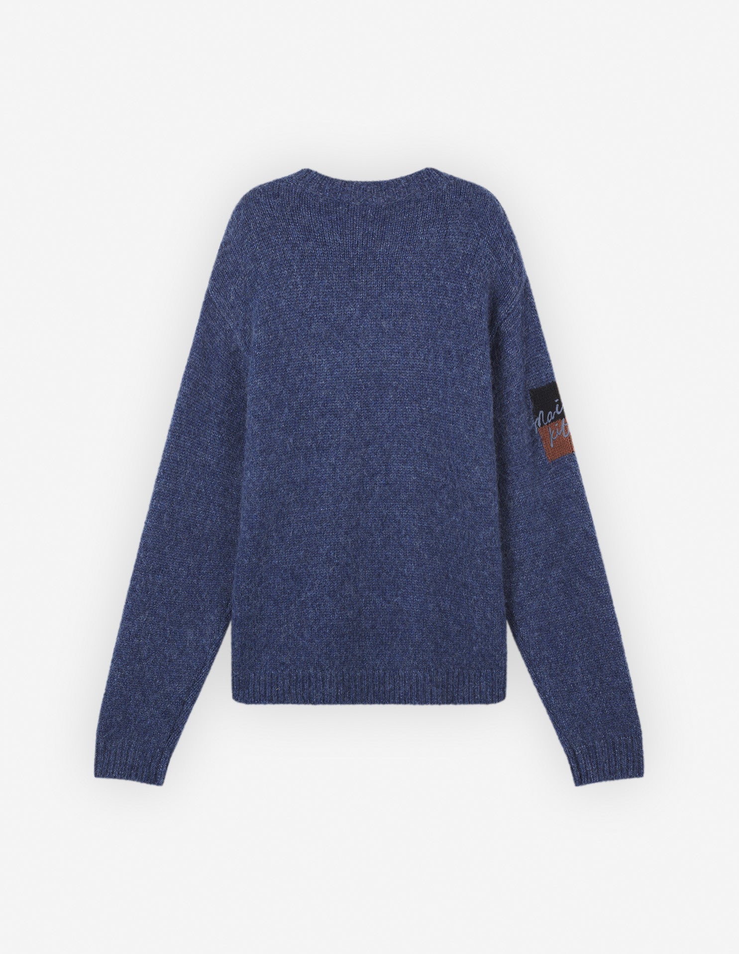Fox Intarsia Comfort Jumper Denim Blue Melange