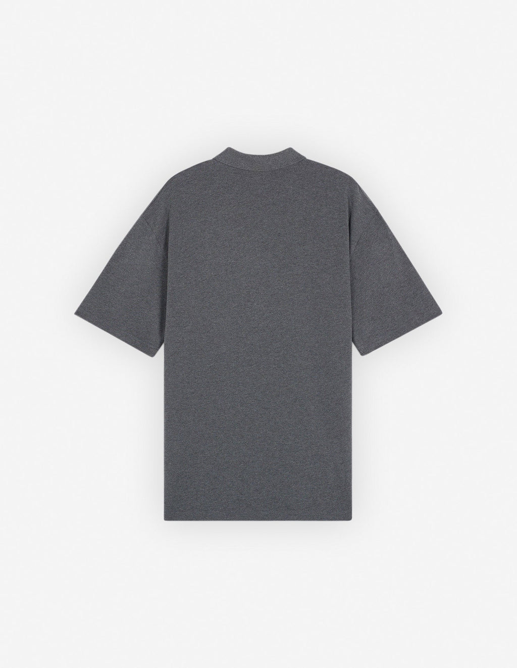Men's Bold Fox Head Patch Oversize Polo Dark Grey Melange