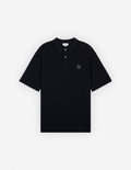 Men's Bold Fox Head Patch Oversize Polo Black