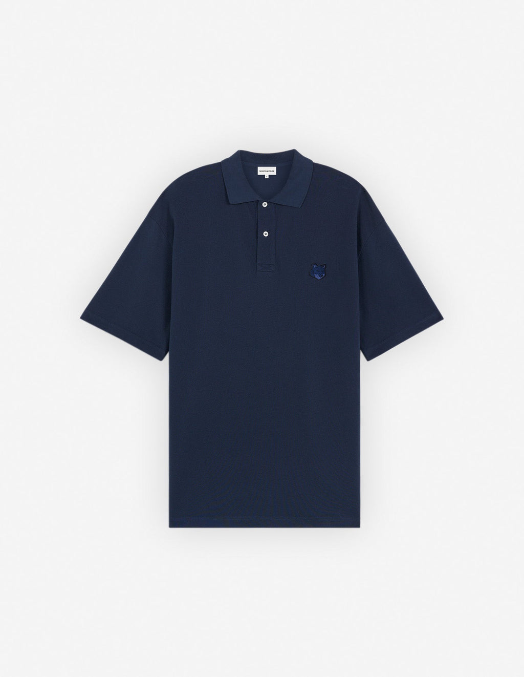 Men's Bold Fox Head Patch Oversize Polo Deep Navy