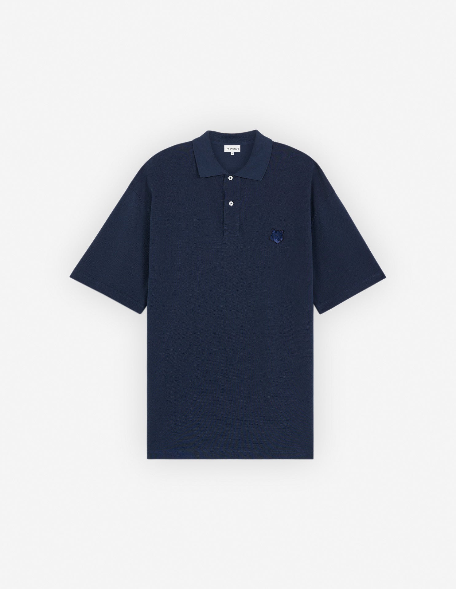 Men's Bold Fox Head Patch Oversize Polo Deep Navy
