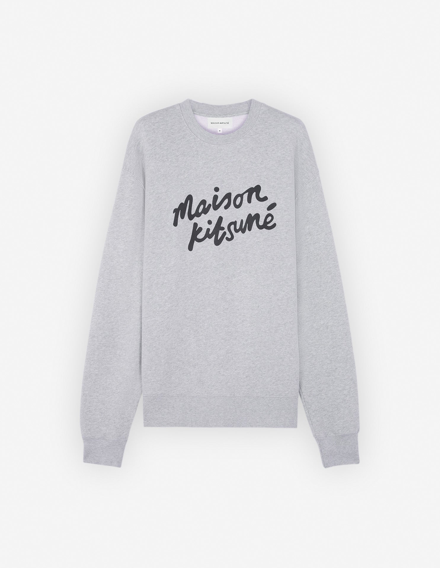 Maison Kitsune Handwriting Comfort Sweatshirt Light Grey Melange