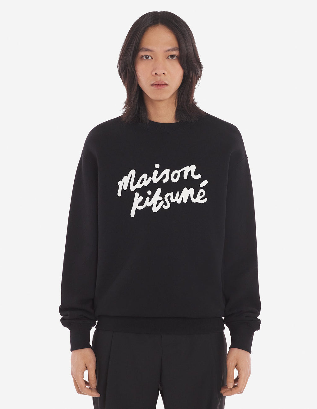 Maison Kitsune Handwriting Comfort Sweatshirt Black / White