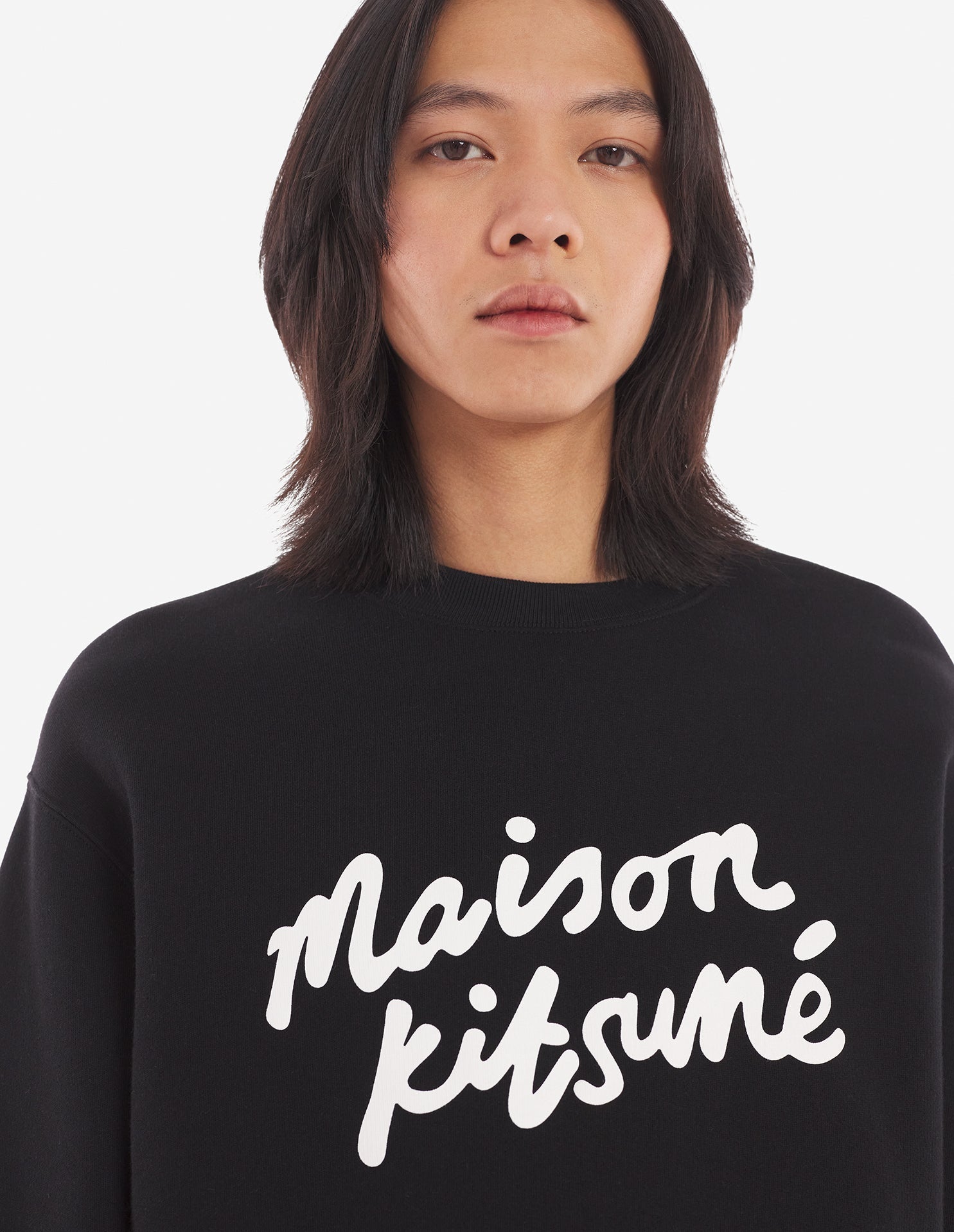 Maison Kitsune Handwriting Comfort Sweatshirt Black / White