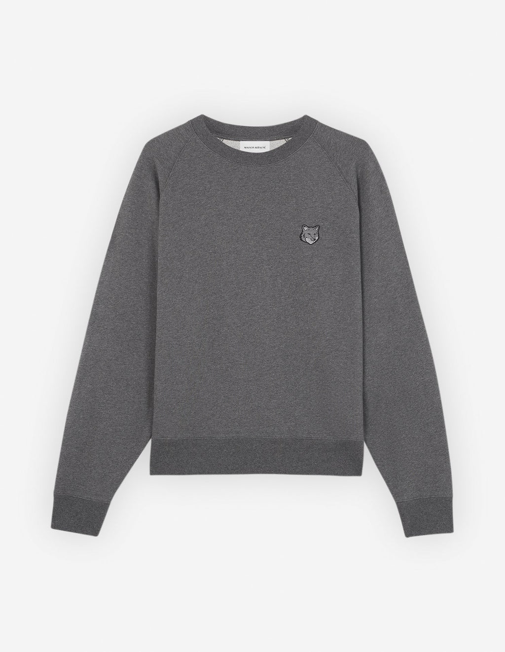 Bold Fox Head Patch Oversize Sweatshirt Dark Grey Melange