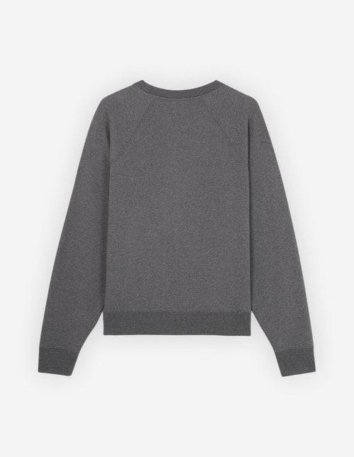 Bold Fox Head Patch Oversize Sweatshirt Dark Grey Melange