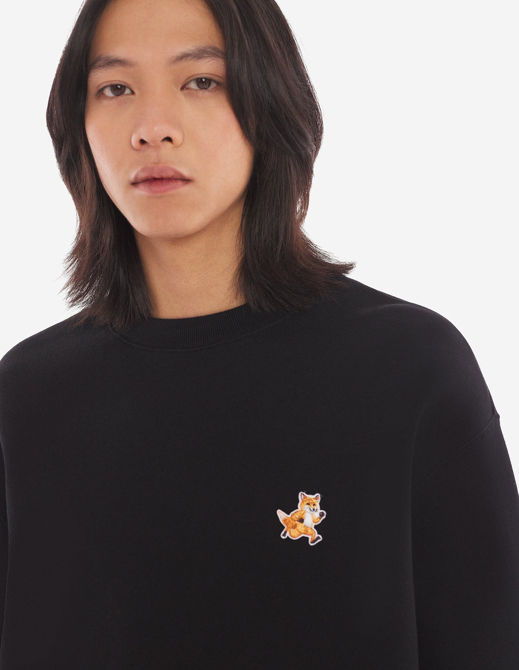 Speedy Fox Patch Comfort Sweatshirt Black