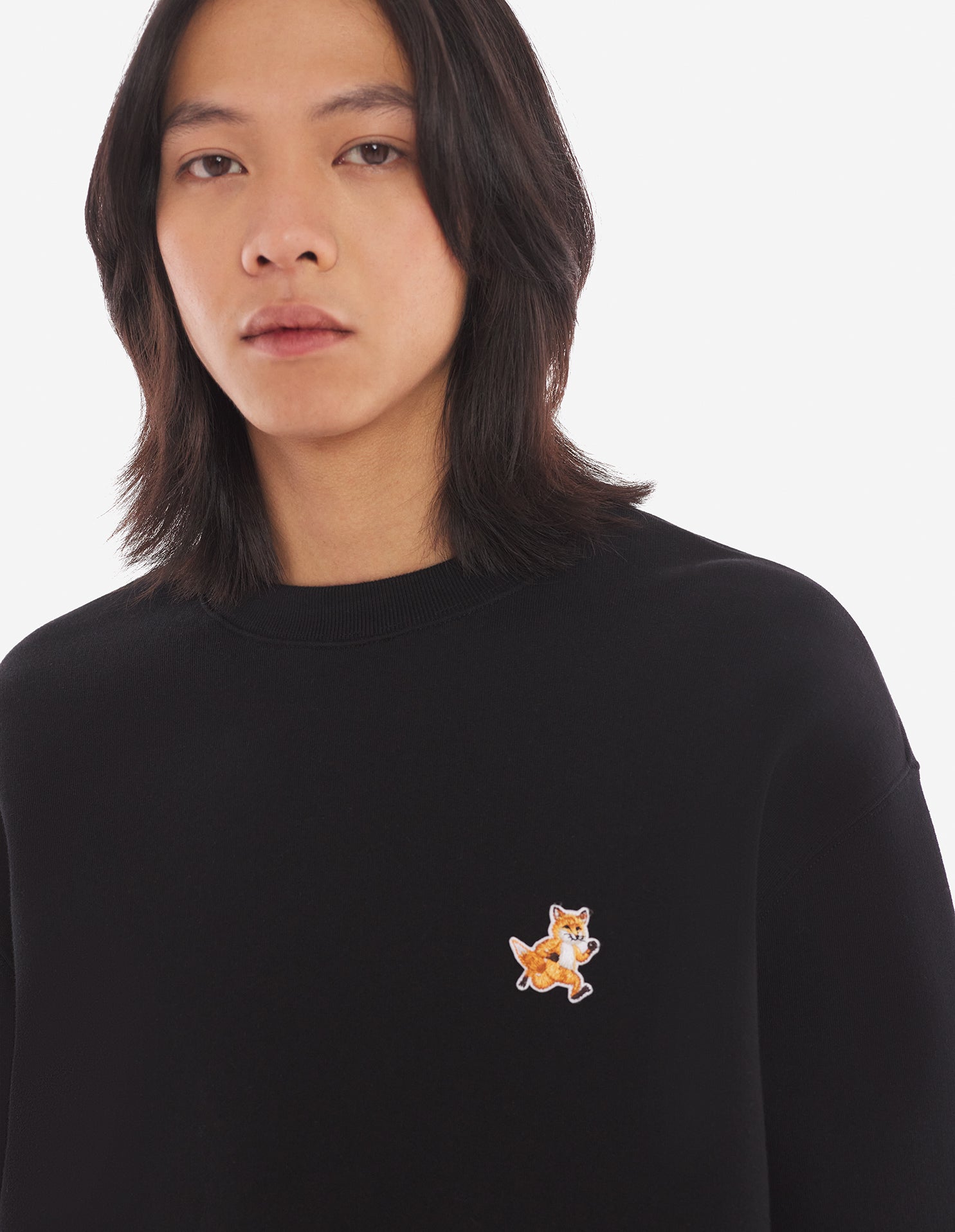 Speedy Fox Patch Comfort Sweatshirt Black