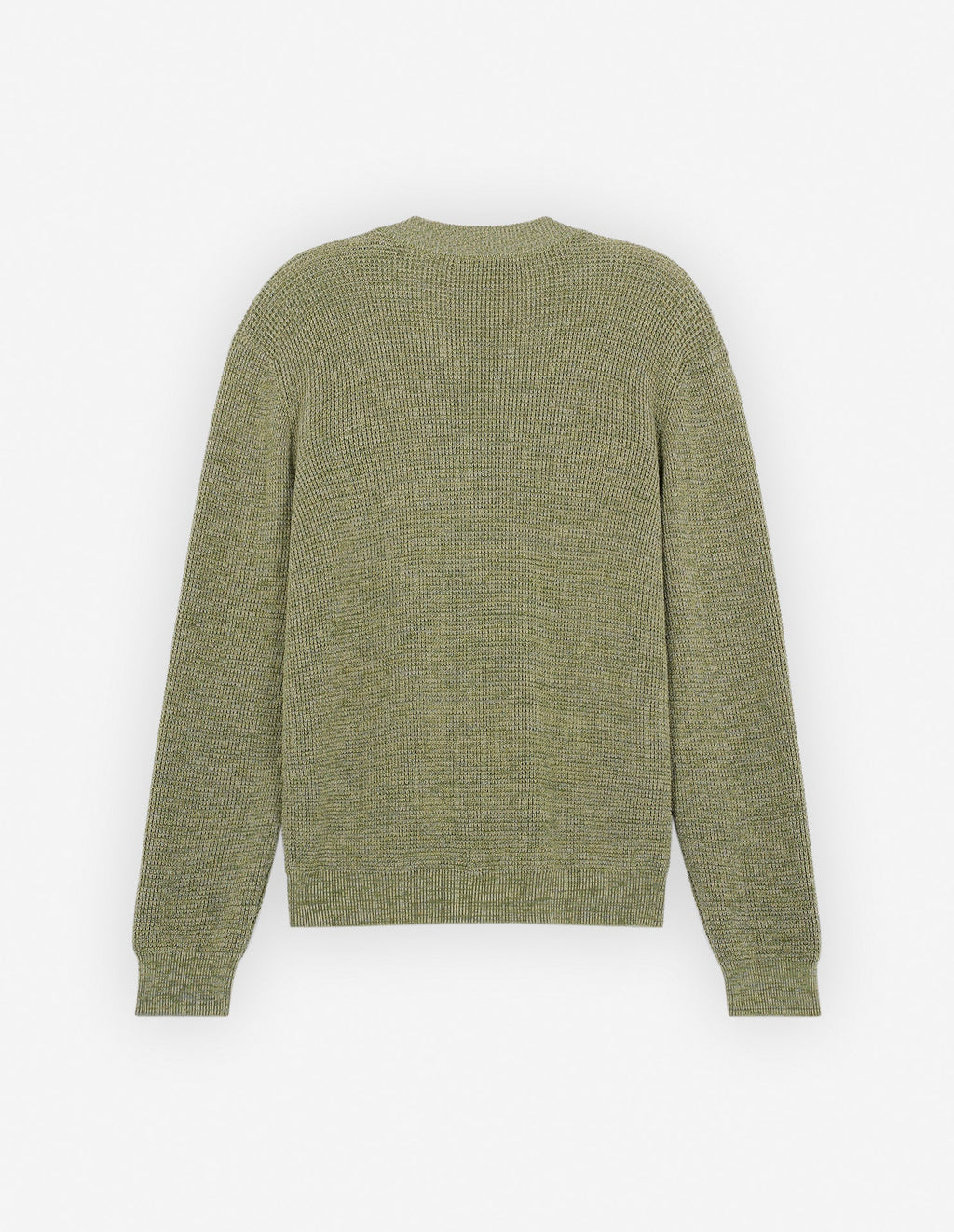 Men's Maison Kitsune Handwriting Comfort Cardigan Khaki Green Melange