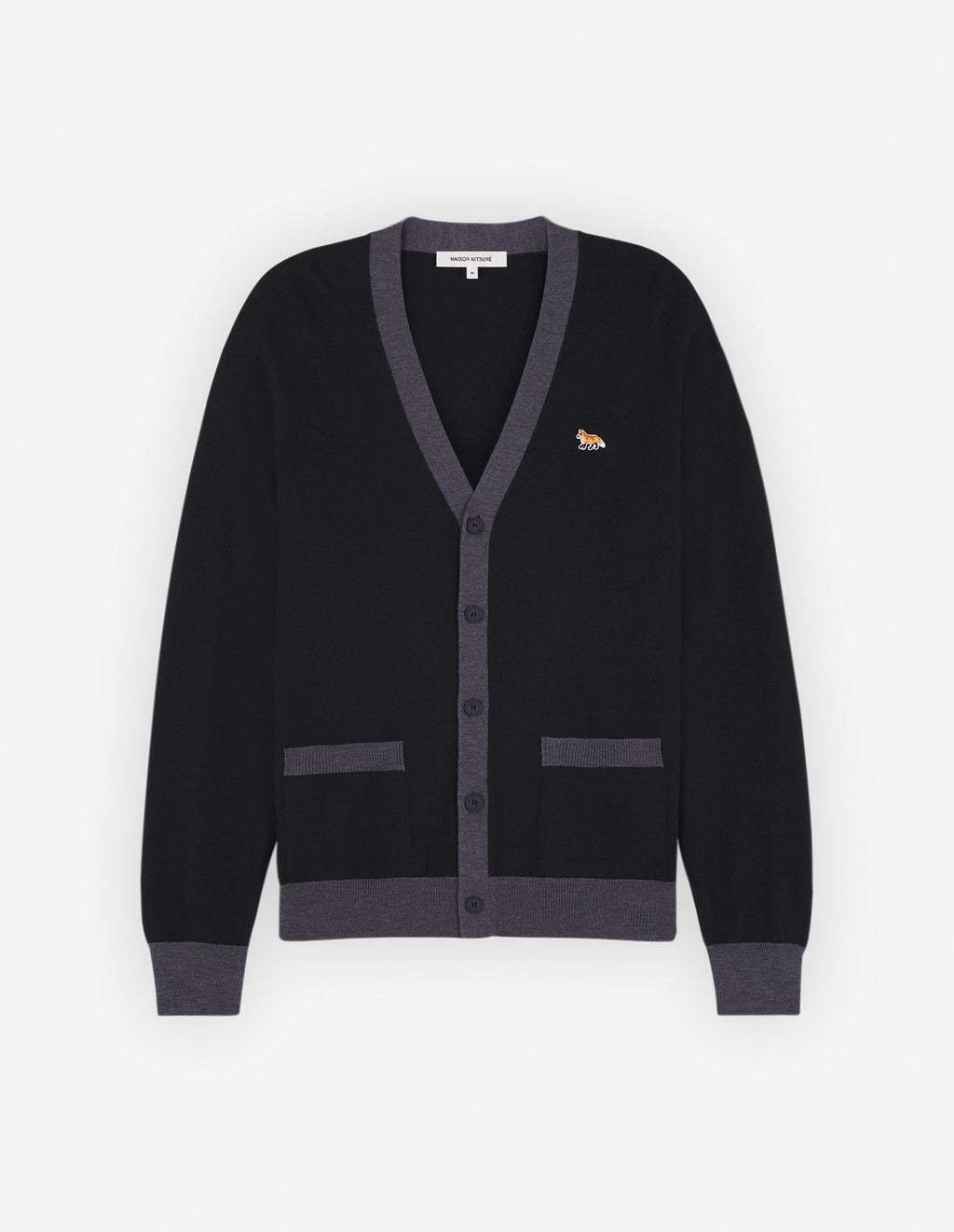 Baby Fox Patch Regular Cardigan Black