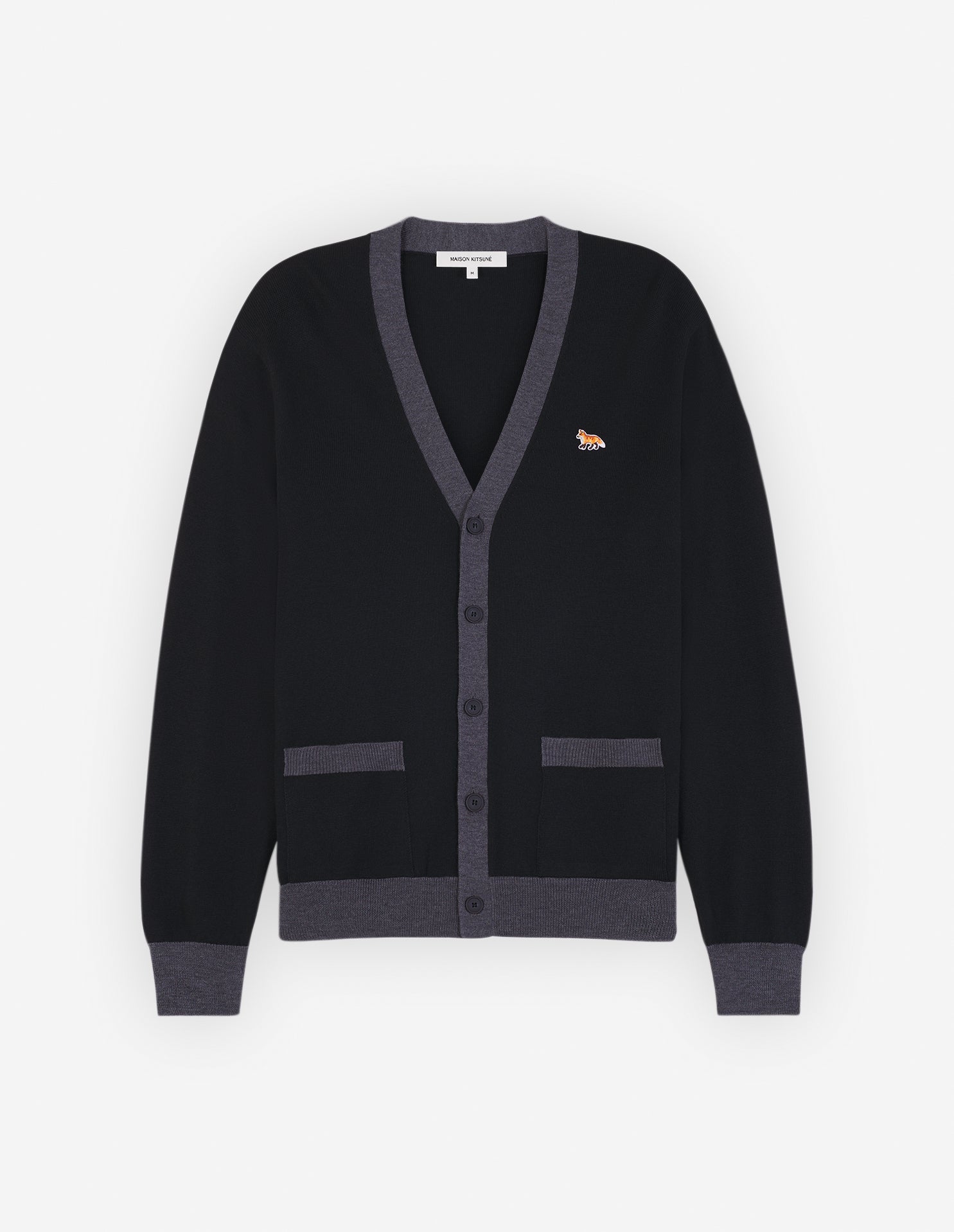 Baby Fox Patch Regular Cardigan Black