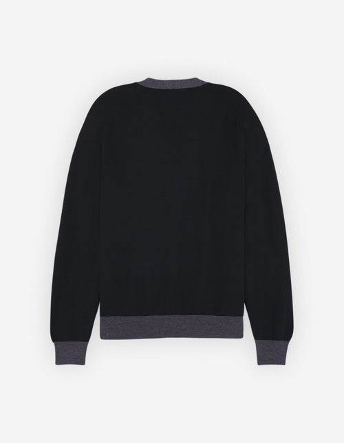 Baby Fox Patch Regular Cardigan Black