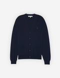 Bold Fox Head Patch Regular Cardigan Ink Blue