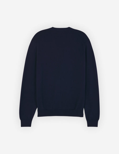 Bold Fox Head Patch Regular Cardigan Ink Blue