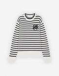 Men's Fox Head Intarsia Comfort Striped Jumper Deep Navy/off-white Stripes