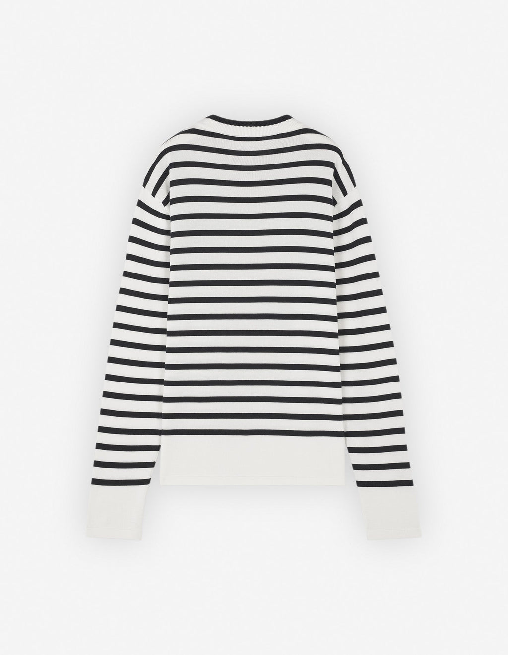 Men's Fox Head Intarsia Comfort Striped Jumper Deep Navy/off-white Stripes