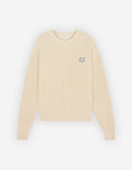 Men's Bold Fox Head Patch Comfort Ribbed Jumper Paper