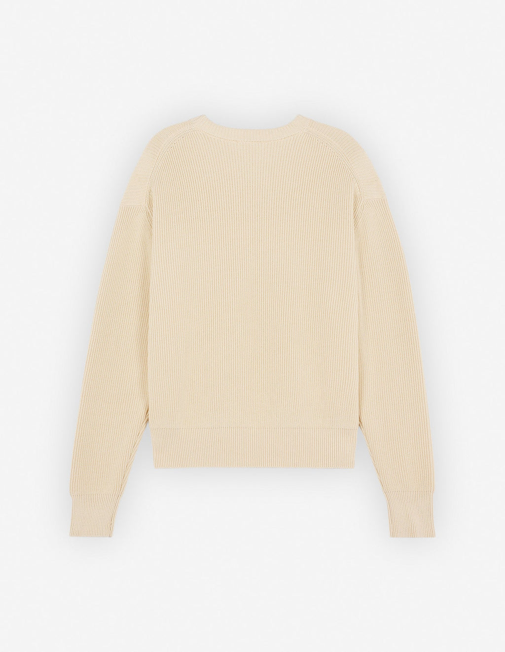 Men's Bold Fox Head Patch Comfort Ribbed Jumper Paper